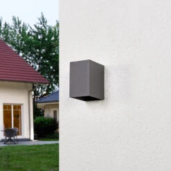 Lucande Dunkelgraue LED-Außenwandlampe Mikka -Lucande 9969031 2