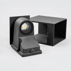 Lucande Dunkelgraue LED-Außenwandlampe Mikka -Lucande 9969031 7