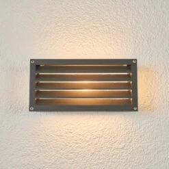 Lucande Gestreifte Außenwandlampe Aurelien, Dunkelgrau 13 Lucande Gestreifte Außenwandlampe Aurelien, Dunkelgrau -Lucande 9969049 3