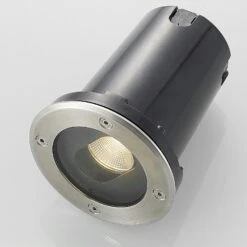 Lucande Runde LED-Bodeneinbauleuchte Doris, Edelstahl -Lucande 9969050 5