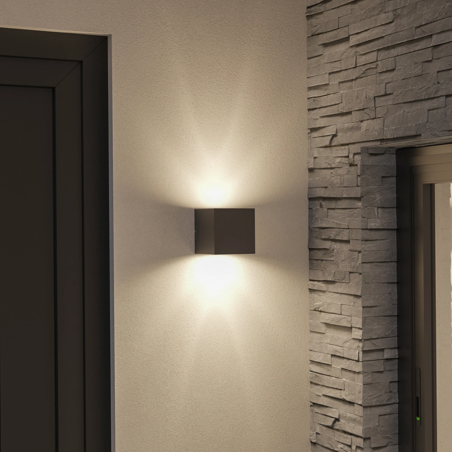 Lucande Hell Leuchtende LED-Außenwandlampe Merjem 3 Lucande Hell Leuchtende LED-Außenwandlampe Merjem