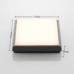Lucande Amra LED-Außendeckenleuchte, Eckig 17,5 Cm -Lucande 9969068 3