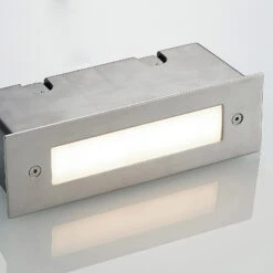 Lucande LED-Wandeinbauleuchte Roni, Edelstahl, 19,5 Cm -Lucande 9969102 1