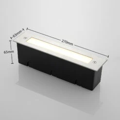 Lucande LED-Wandeinbauleuchte Roni, Edelstahl, 27 Cm 11 Lucande LED-Wandeinbauleuchte Roni, Edelstahl, 27 Cm -Lucande 9969103 3