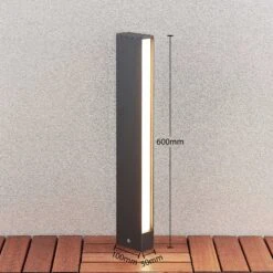 Lucande LED-Wegeleuchte Lirka, Dunkelgrau, 1-flammig -Lucande 9969104 3