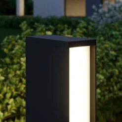 Lucande LED-Wegeleuchte Lirka, Dunkelgrau, 2-flammig -Lucande 9969105 3