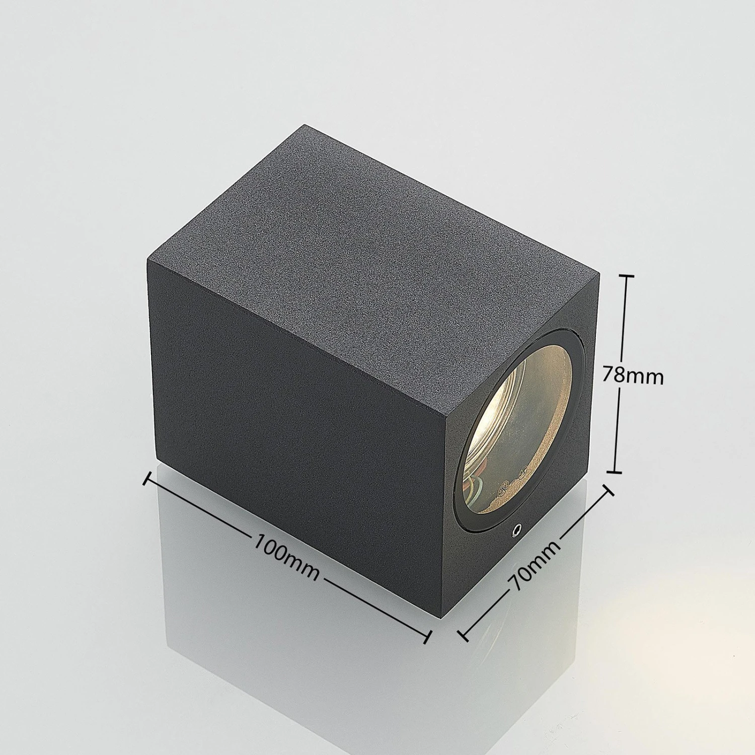 Lucande Außenwandstrahler Lavina, Dunkelgrau, GU10, 1-fl. 8 Lucande Außenwandstrahler Lavina, Dunkelgrau, GU10, 1-fl. – Bild 6