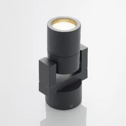 Lucande Außenwandstrahler Kavuna, Dunkelgrau, IP54, Rund 15 Lucande Außenwandstrahler Kavuna, Dunkelgrau, IP54, Rund -Lucande 9969117 4