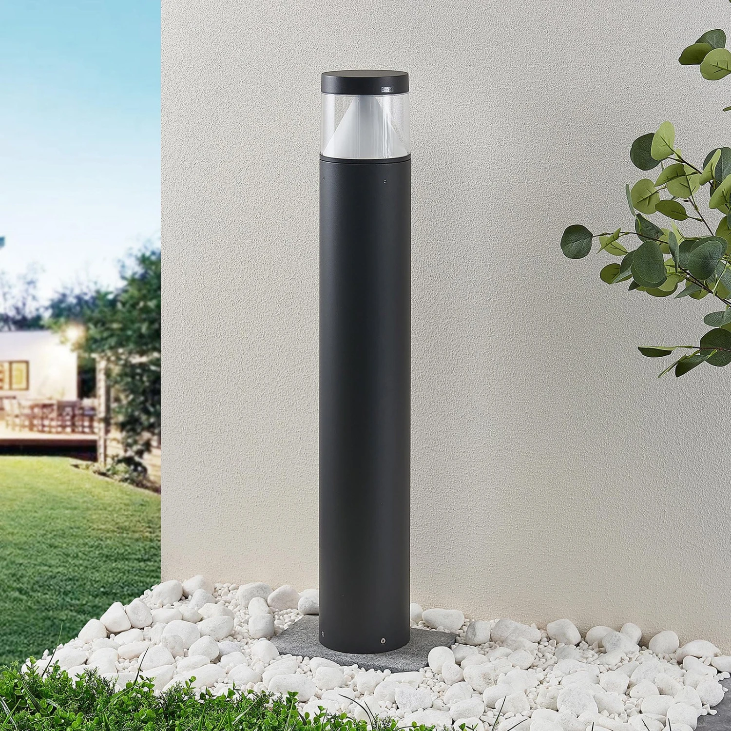 Lucande LED-Pollerleuchte Darja Aus Dunkelgrauem Alu 100cm 4 Lucande LED-Pollerleuchte Darja Aus Dunkelgrauem Alu 100cm – Bild 2