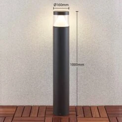 Lucande LED-Pollerleuchte Darja Aus Dunkelgrauem Alu 100cm 14 Lucande LED-Pollerleuchte Darja Aus Dunkelgrauem Alu 100cm -Lucande 9969120 3