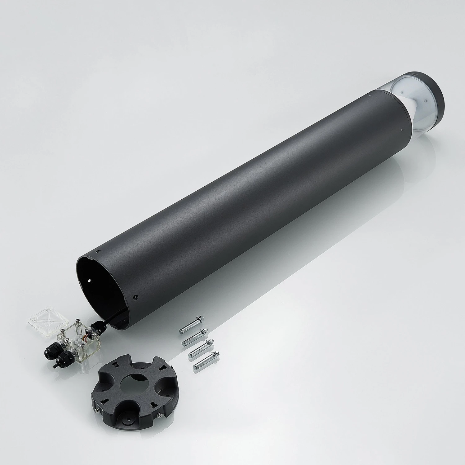 Lucande LED-Pollerleuchte Darja Aus Dunkelgrauem Alu 100cm 11 Lucande LED-Pollerleuchte Darja Aus Dunkelgrauem Alu 100cm – Bild 9