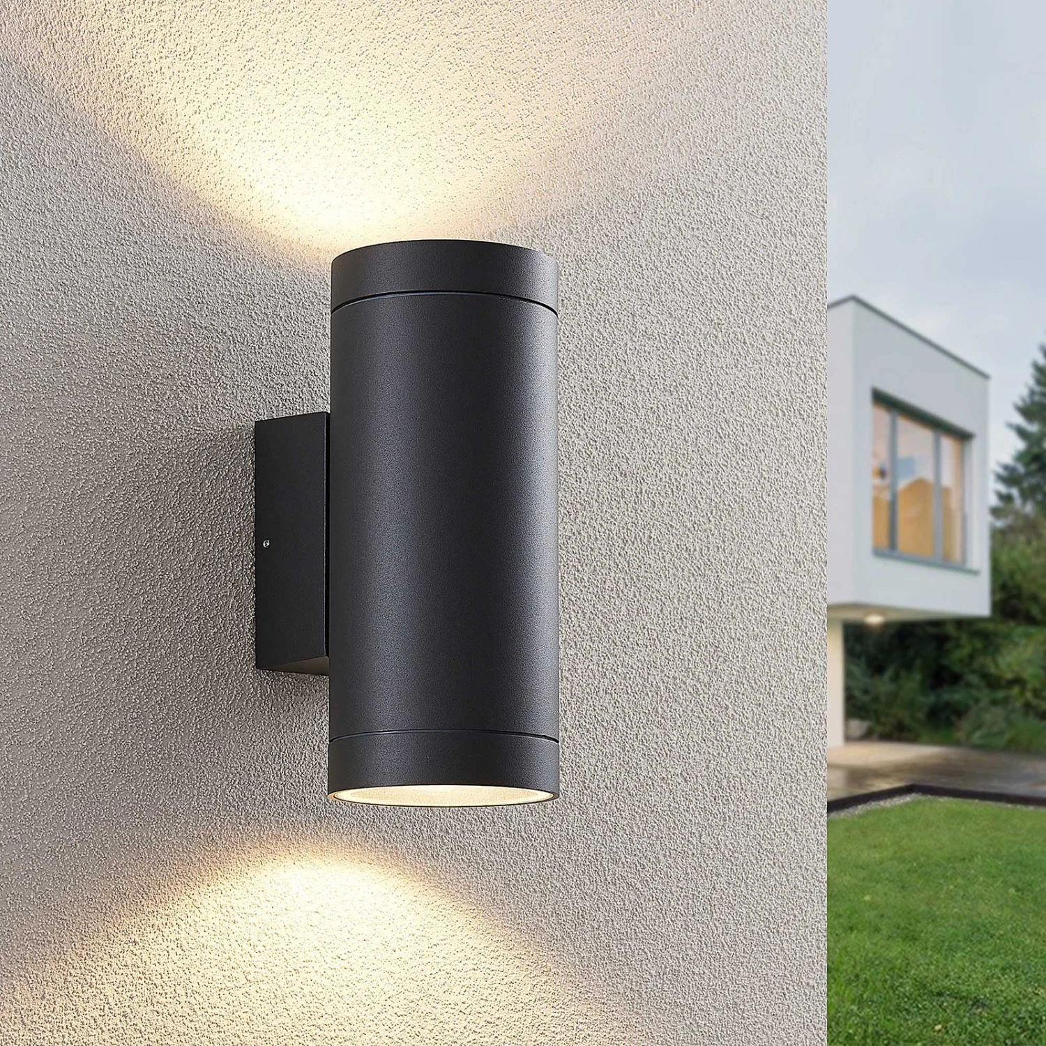 Lucande Thomke Außenwandlampe, E27, 2-flammig 4 Lucande Thomke Außenwandlampe, E27, 2-flammig – Bild 2