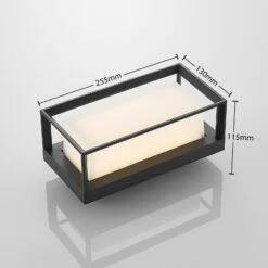 Lucande Ronida LED-Außenwandlampe, Eckig -Lucande 9969159 3