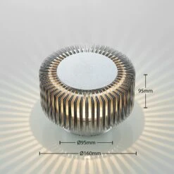 Lucande Keany LED-Außenwandlampe, Strahlenkranz -Lucande 9969163 3