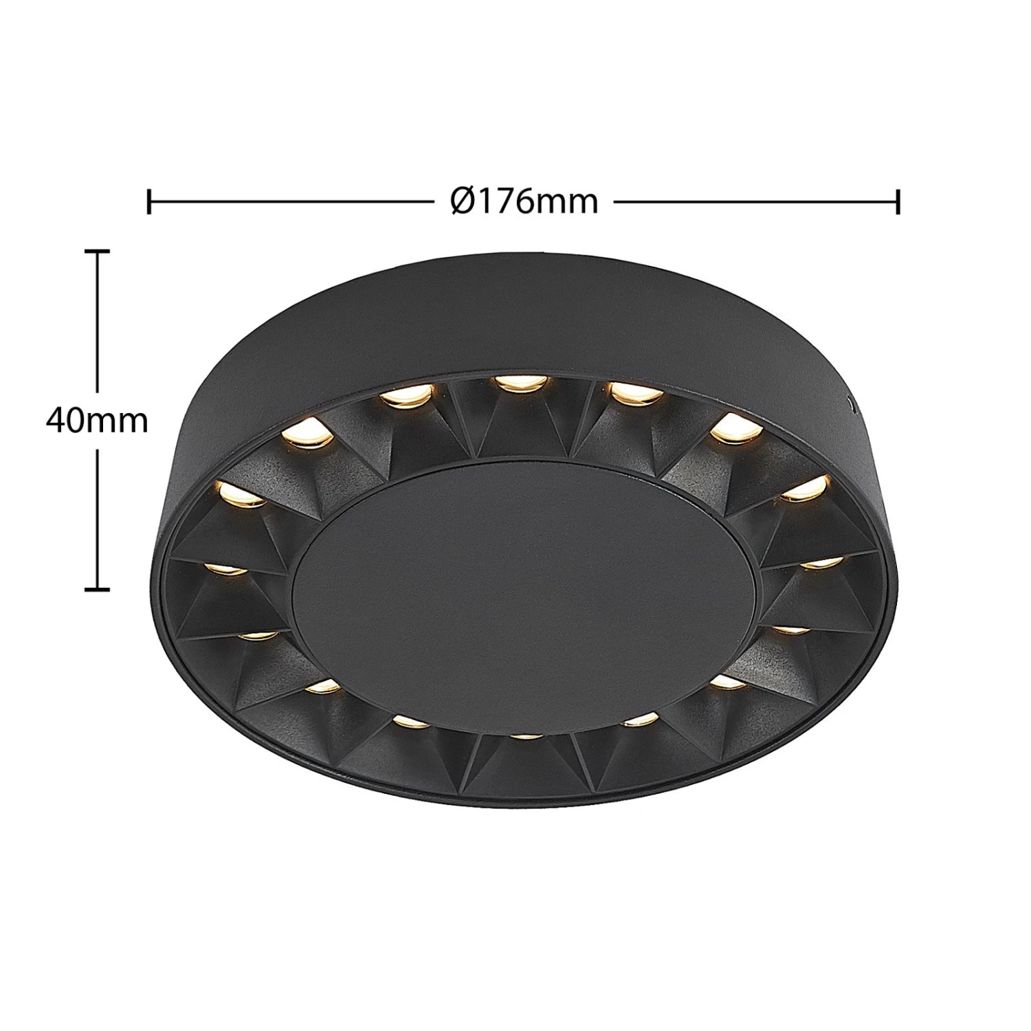 Lucande Kelissa LED-Bad-Deckenlampe, Rund, Schwarz 7 Lucande Kelissa LED-Bad-Deckenlampe, Rund, Schwarz – Bild 5