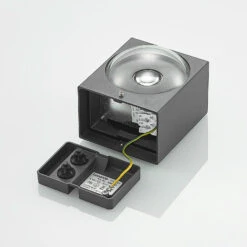 Lucande Almos LED-Außenwandleuchte, Eckig, 1-fl. -Lucande 9969195 8