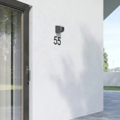 Lucande Almos LED-Außenwandleuchte, Gebogen, 2-fl. -Lucande 9969196 2