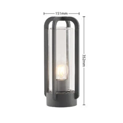 Lucande Tiras Außendeckenleuchte, Dunkelgrau, IP65 -Lucande 9969197 3