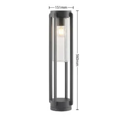 Lucande Tiras Sockelleuchte, Dunkelgrau, 56 Cm -Lucande 9969200 3