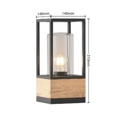 Lucande Enjan Außendeckenleuchte Aus Teakholz -Lucande 9969203 3