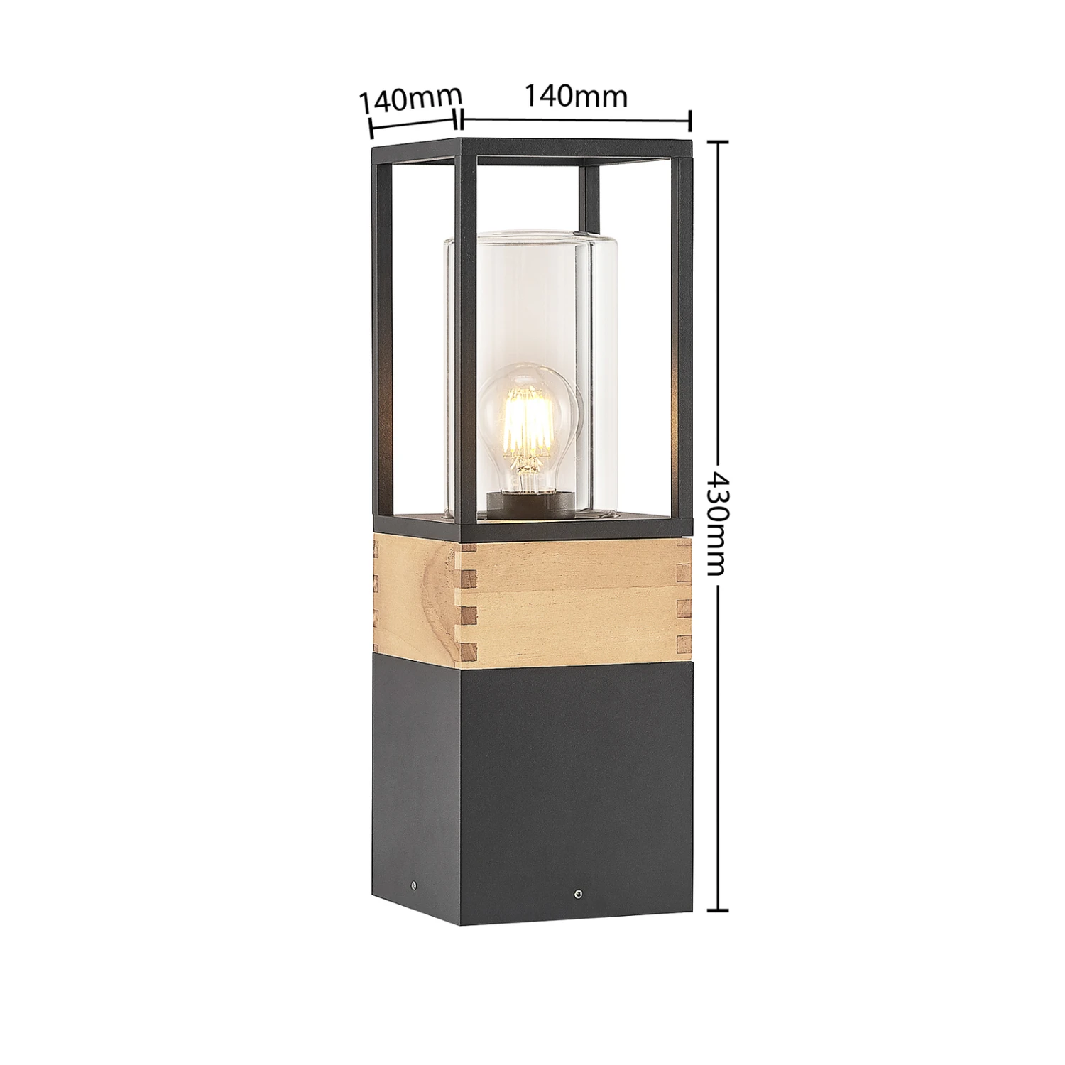 Lucande Enjan Sockelleuchte Aus Teakholz 6 Lucande Enjan Sockelleuchte Aus Teakholz – Bild 4