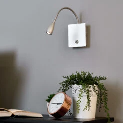 Lucande Dimmbare LED-Wandleuchte Torin, Silbergrau -Lucande 9976005 1