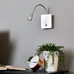 Lucande Dimmbare LED-Wandleuchte Torin, Silbergrau -Lucande 9976005 2