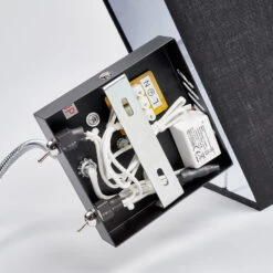 Lucande Schwarze Stoff-Wandlampe Rebekka Mit LED-Lesearm -Lucande 9976023 8