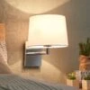Lucande Wandleuchte Randy Mit Textilschirm