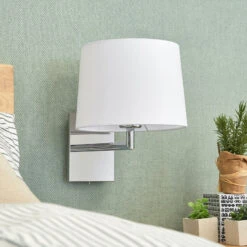 Lucande Wandleuchte Randy Mit Textilschirm -Lucande 9976042 3