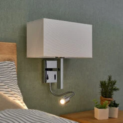 Lucande Lesearm-Wandleuchte Pelto Mit Zwei Schaltern -Lucande 9976088 2