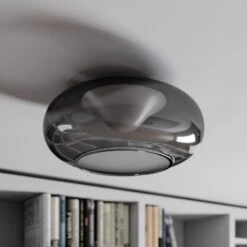 Lucande Glas-LED-Deckenlampe Mijo In Rauchgrau 13 Lucande Glas-LED-Deckenlampe Mijo In Rauchgrau -Lucande 9976107 2