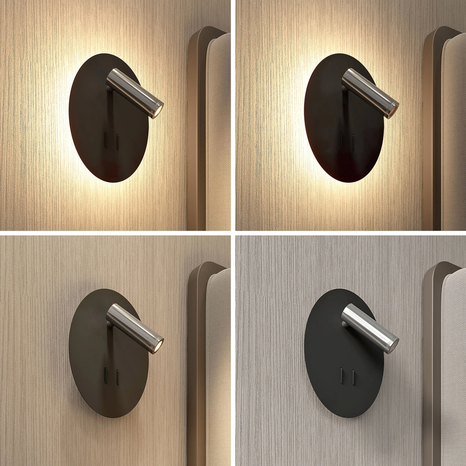 Lucande Kimo LED-Wandleuchte Oval Schwarz 4 Lucande Kimo LED-Wandleuchte Oval Schwarz – Bild 2