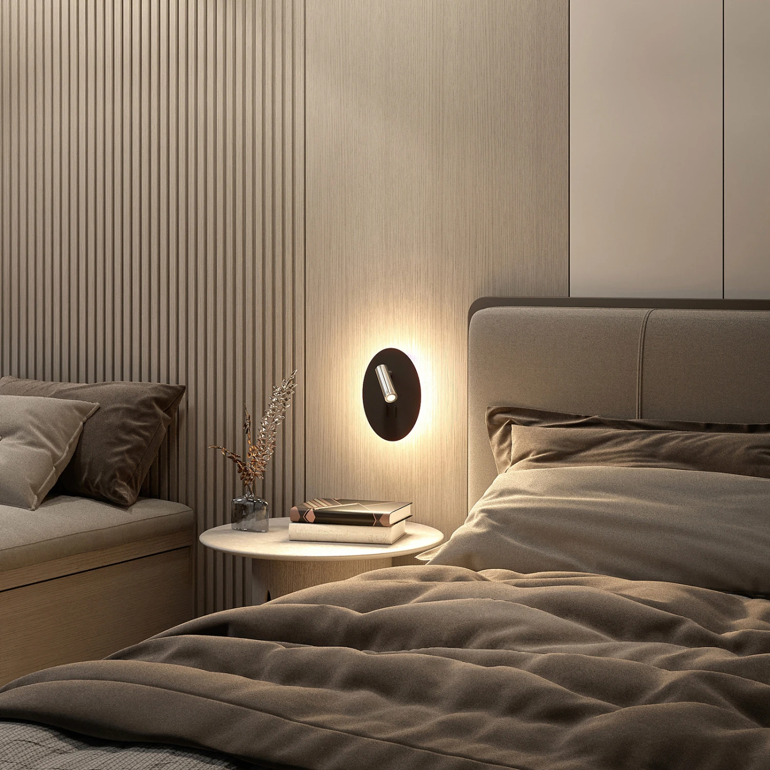 Lucande Kimo LED-Wandleuchte Oval Schwarz 5 Lucande Kimo LED-Wandleuchte Oval Schwarz – Bild 3