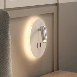 Lucande Kimo LED-Wandleuchte Oval Weiß