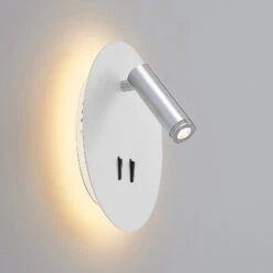 Lucande Kimo LED-Wandleuchte Oval Weiß -Lucande 9976123 5