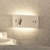 Lucande Kimo LED-Wandlampe Eckig, Weiß, USB-Slot 1 Lucande Kimo LED-Wandlampe Eckig, Weiß, USB-Slot -Lucande 9976125