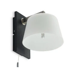 Lucande Rhea Wandleuchte Mit Schwarzem Holz -Lucande 9976132 3