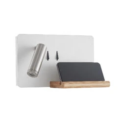 Lucande Kimo LED-Wandlampe USB Ablage Weiß/nickel -Lucande 9976137 6