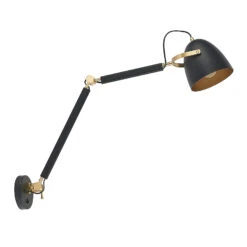 Lucande Nordin Wandlampe Schwarz/gold, Ausziehbar 14 Lucande Nordin Wandlampe Schwarz/gold, Ausziehbar -Lucande 9976139 3