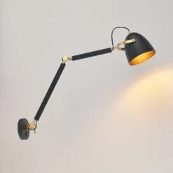 Lucande Nordin Wandlampe Schwarz/gold, Ausziehbar 16 Lucande Nordin Wandlampe Schwarz/gold, Ausziehbar -Lucande 9976139 5