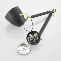 Lucande Nordin Wandlampe Schwarz/gold, Ausziehbar 19 Lucande Nordin Wandlampe Schwarz/gold, Ausziehbar -Lucande 9976139 8