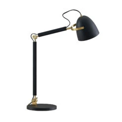 Lucande Nordin Tischlampe Schwarz/gold Verstellbar -Lucande 9976140 7