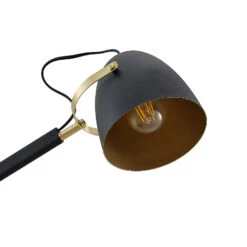 Lucande Nordin Tischlampe Schwarz/gold Verstellbar -Lucande 9976140 8