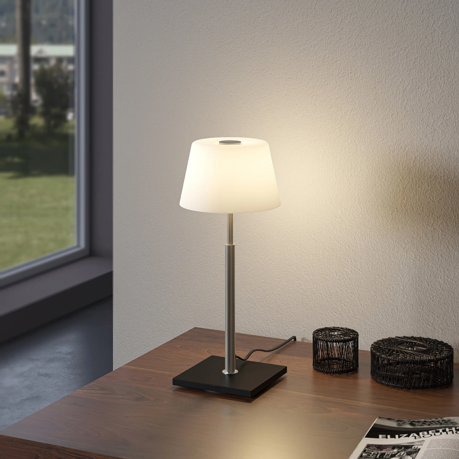 Lucande Madita Tischleuchte Mit Fuß Aus Eschenholz 4 Lucande Madita Tischleuchte Mit Fuß Aus Eschenholz – Bild 2