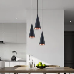 Lucande Naoh Hängeleuchte Rondell, 3-flg., Schwarz -Lucande 9976153 2