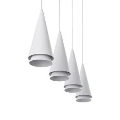 Lucande Naoh Hängeleuchte, 4-fl., Weiß -Lucande 9976154 6