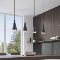 Lucande Naoh Hängeleuchte 4-fl., Schwarz/kupfer -Lucande 9976155 2